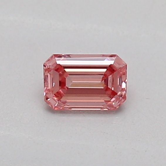 Loose Diamond - EMERALD 0.15ct Fancy Intense Pink VS2: Loose Diamond - EMERALD 0.15ct Fancy Intense Pink VS2 Source: This is a real non-mined Diamond that has been grown in a lab Shape: EMERALD Carats: 0.15 Color: Fancy Intense Pink Certification: IGI Vid