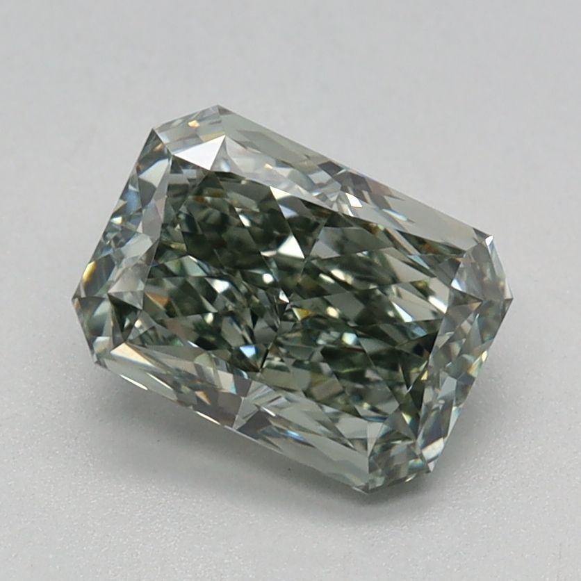Loose Diamond - RADIANT 1.08ct Fancy Green VVS2: Loose Diamond - RADIANT 1.08ct Fancy Green VVS2 Source: This is a real non-mined Diamond that has been grown in a lab Shape: RADIANT Carats: 1.08 Color: Fancy Green Certification: IGI Video: