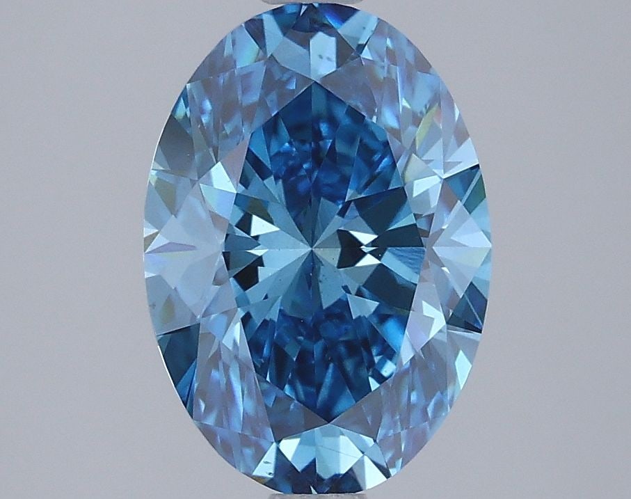 Loose Diamond - OVAL 2.51ct Fancy Vivid Blue VS2: Loose Diamond - OVAL 2.51ct Fancy Vivid Blue VS2 Source: This is a real non-mined Diamond that has been grown in a lab Shape: OVAL Carats: 2.51 Color: Fancy Vivid Blue Certification: IGI Video: