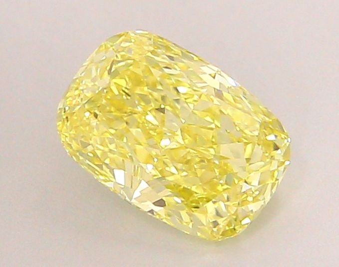 Loose Diamond - CUSHION MODIFIED 1.53ct Fancy Intense Yellow VS1: Loose Diamond - CUSHION MODIFIED 1.53ct Fancy Intense Yellow VS1 Source: This is a real non-mined Diamond that has been grown in a lab Shape: CUSHION MODIFIED Carats: 1.53 Color: Fancy Intense Yellow 
