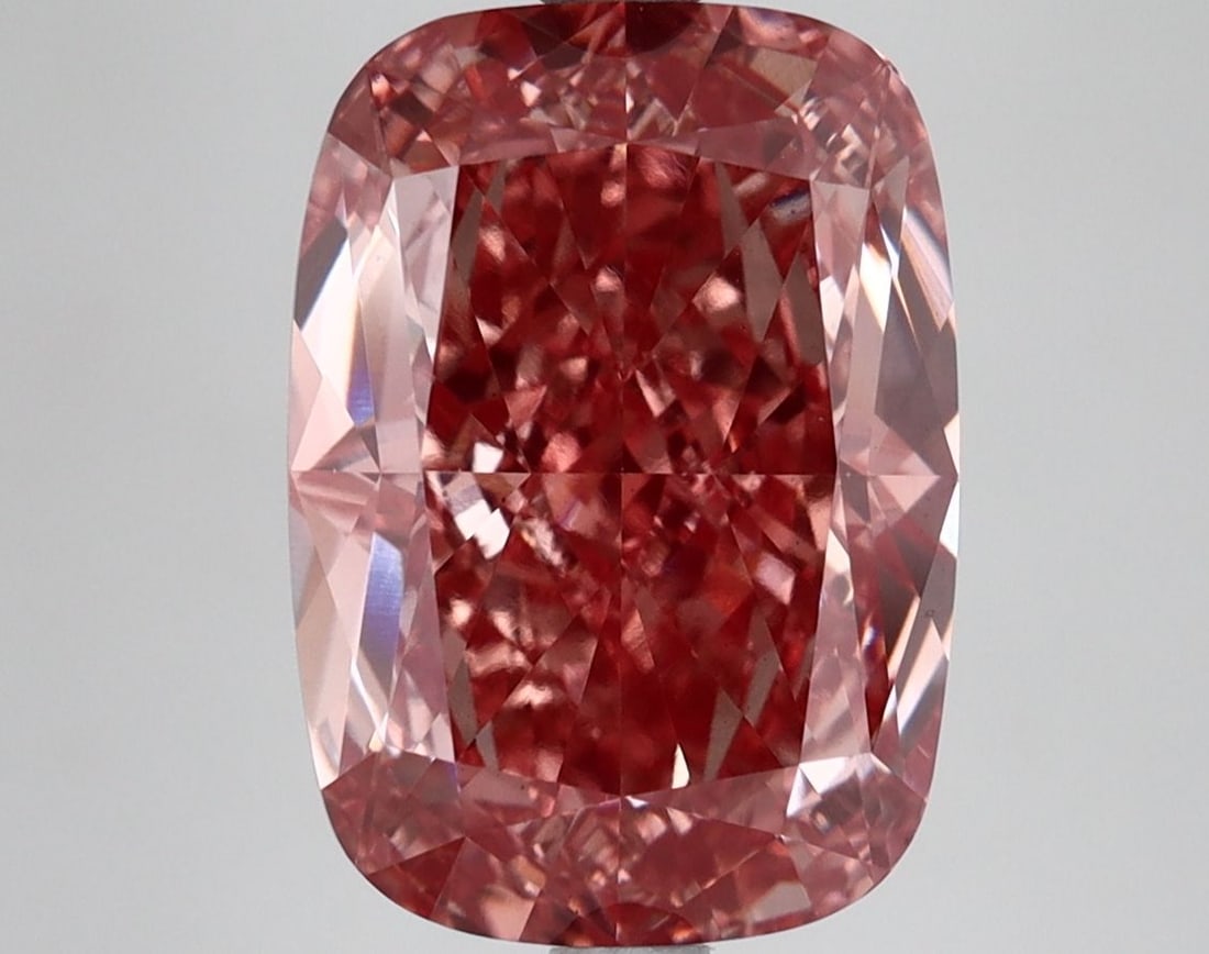 Loose Diamond - CUSHION MODIFIED 5.53ct Fancy Vivid Pink VS2: Loose Diamond - CUSHION MODIFIED 5.53ct Fancy Vivid Pink VS2 Source: This is a real non-mined Diamond that has been grown in a lab Shape: CUSHION MODIFIED Carats: 5.53 Color: Fancy Vivid Pink Certific