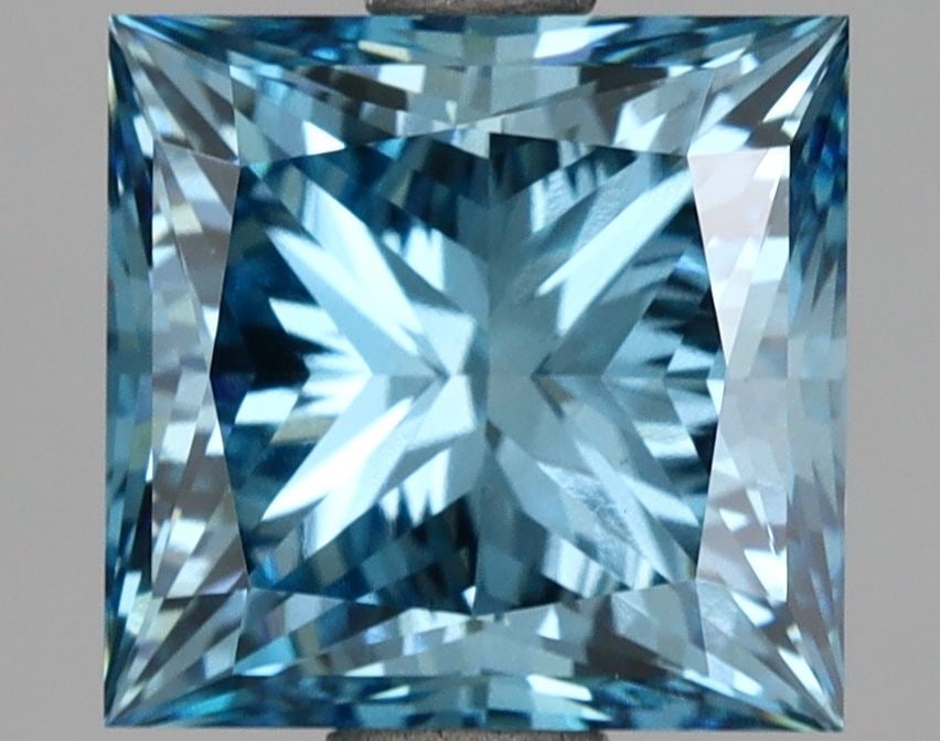 Loose Diamond - PRINCESS 3.53ct Fancy Vivid Blue VS1: Loose Diamond - PRINCESS 3.53ct Fancy Vivid Blue VS1 Source: This is a real non-mined Diamond that has been grown in a lab Shape: PRINCESS Carats: 3.53 Color: Fancy Vivid Blue Certification: IGI Video