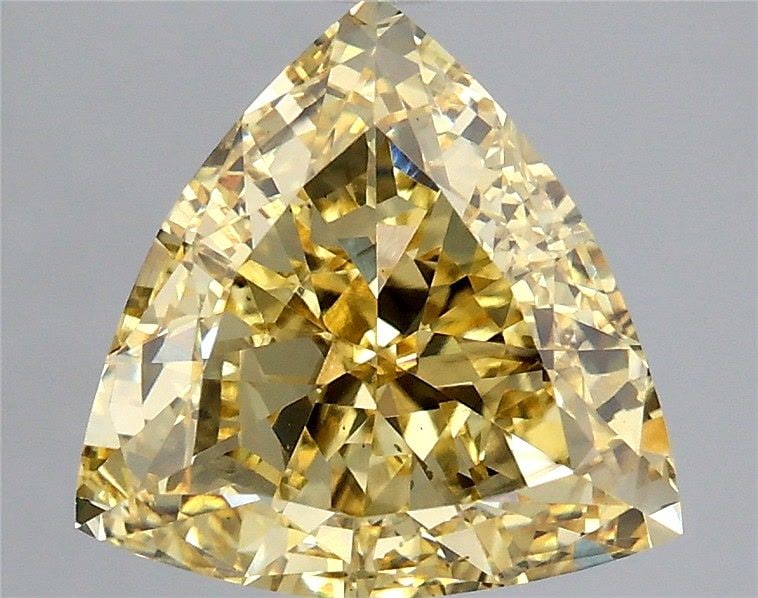 Loose Diamond - TRIANGULAR 3.1ct Fancy Intense Yellow VS2: Loose Diamond - TRIANGULAR 3.1ct Fancy Intense Yellow VS2 Source: This is a real non-mined Diamond that has been grown in a lab Shape: TRIANGULAR Carats: 3.1 Color: Fancy Intense Yellow Certification:
