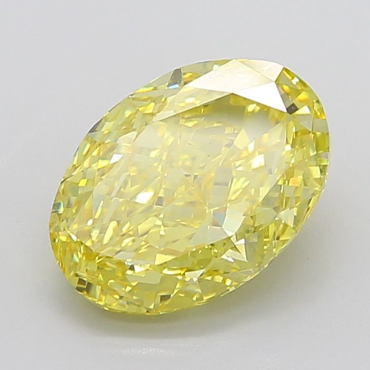 Loose Diamond - OVAL 5.6ct Fancy Vivid Yellow VVS2: Loose Diamond - OVAL 5.6ct Fancy Vivid Yellow VVS2 Source: This is a real non-mined Diamond that has been grown in a lab Shape: OVAL Carats: 5.6 Color: Fancy Vivid Yellow Certification: IGI Video: