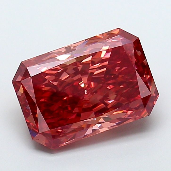 Loose Diamond - RADIANT 9.75ct Fancy Vivid Pink VS1: Loose Diamond - RADIANT 9.75ct Fancy Vivid Pink VS1 Source: This is a real non-mined Diamond that has been grown in a lab Shape: RADIANT Carats: 9.75 Color: Fancy Vivid Pink Certification: IGI Video: