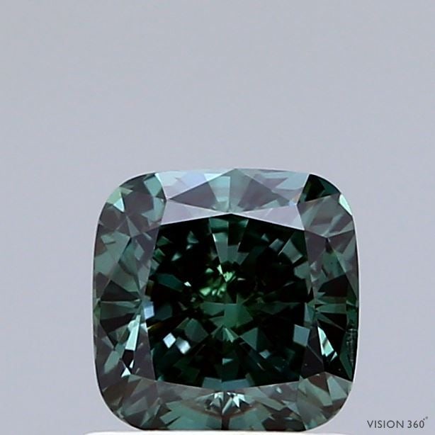 Loose Diamond - CUSHION MODIFIED 1.06ct Fancy Deep Green VS2: Loose Diamond - CUSHION MODIFIED 1.06ct Fancy Deep Green VS2 Source: This is a real non-mined Diamond that has been grown in a lab Shape: CUSHION MODIFIED Carats: 1.06 Color: Fancy Deep Green Certific