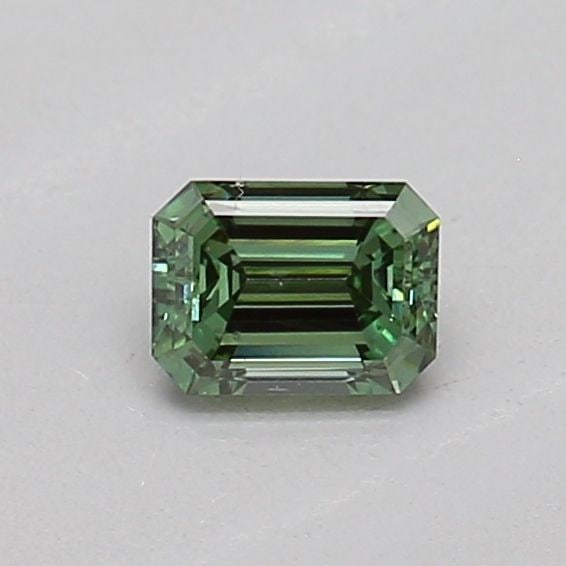 Loose Diamond - EMERALD 0.18ct Fancy Vivid Green SI1: Loose Diamond - EMERALD 0.18ct Fancy Vivid Green SI1 Source: This is a real non-mined Diamond that has been grown in a lab Shape: EMERALD Carats: 0.18 Color: Fancy Vivid Green Certification: IGI Addit