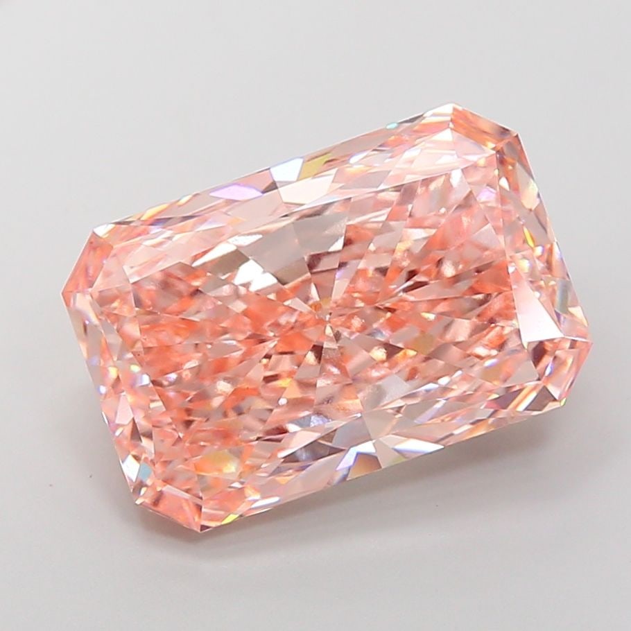 Loose Diamond - RADIANT 15.0ct Fancy Vivid Pink VS1: Loose Diamond - RADIANT 15.0ct Fancy Vivid Pink VS1 Source: This is a real non-mined Diamond that has been grown in a lab Shape: RADIANT Carats: 15.0 Color: Fancy Vivid Pink Certification: IGI Video: