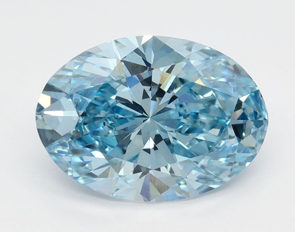 Loose Diamond - OVAL 1.66ct Fancy Vivid Blue VS1: Loose Diamond - OVAL 1.66ct Fancy Vivid Blue VS1 Source: This is a real non-mined Diamond that has been grown in a lab Shape: OVAL Carats: 1.66 Color: Fancy Vivid Blue Certification: IGI Video: