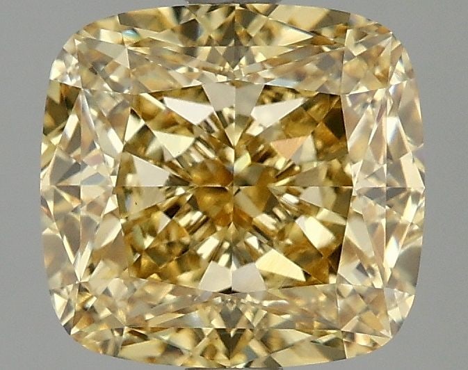 Loose Diamond - CUSHION MODIFIED 3.05ct Fancy Intense Yellow VS1: Loose Diamond - CUSHION MODIFIED 3.05ct Fancy Intense Yellow VS1 Source: This is a real non-mined Diamond that has been grown in a lab Shape: CUSHION MODIFIED Carats: 3.05 Color: Fancy Intense Yellow 