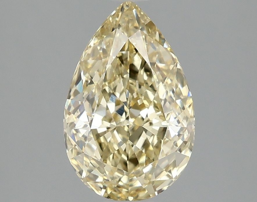 Loose Diamond - PEAR 2.03ct Fancy Vivid Yellow VS1: Loose Diamond - PEAR 2.03ct Fancy Vivid Yellow VS1 Source: This is a real non-mined Diamond that has been grown in a lab Shape: PEAR Carats: 2.03 Color: Fancy Vivid Yellow Certification: IGI Video:
