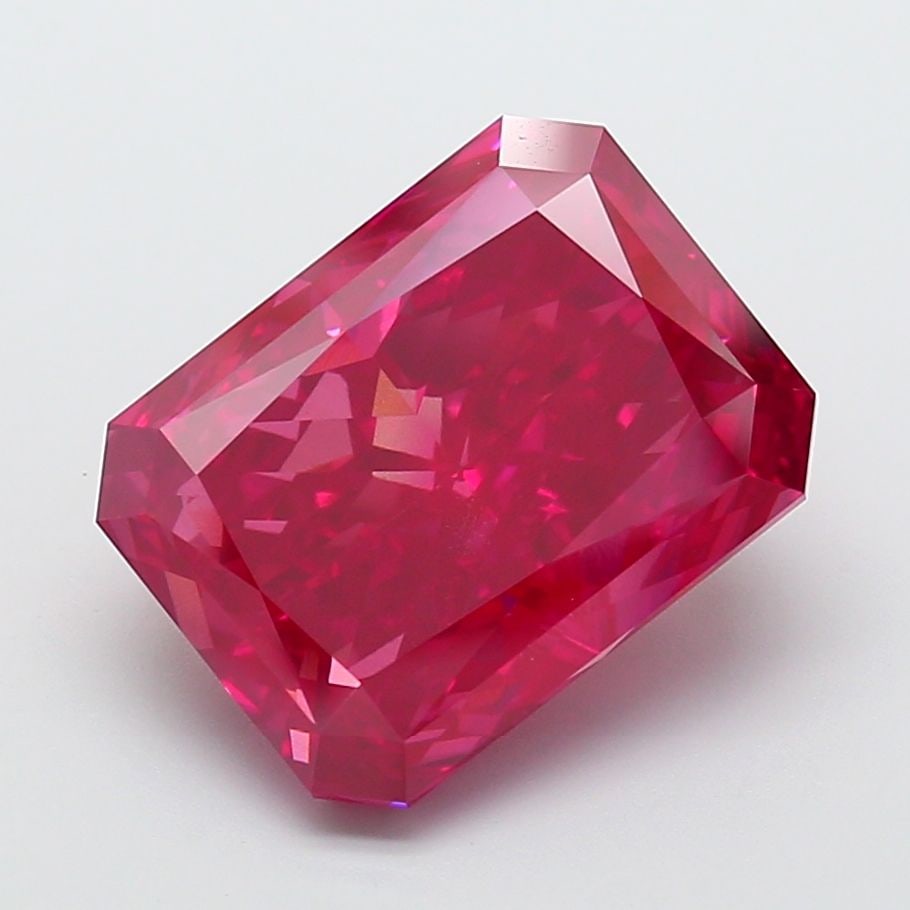 Loose Diamond - RADIANT 15.15ct Fancy Vivid Red VS1: Loose Diamond - RADIANT 15.15ct Fancy Vivid Red VS1 Source: This is a real non-mined Diamond that has been grown in a lab Shape: RADIANT Carats: 15.15 Color: Fancy Vivid Red Certification: IGI Video: