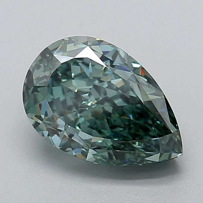 Loose Diamond - PEAR 2.2ct Fancy Vivid Green VVS2: Loose Diamond - PEAR 2.2ct Fancy Vivid Green VVS2 Source: This is a real non-mined Diamond that has been grown in a lab Shape: PEAR Carats: 2.2 Color: Fancy Vivid Green Certification: IGI Video: