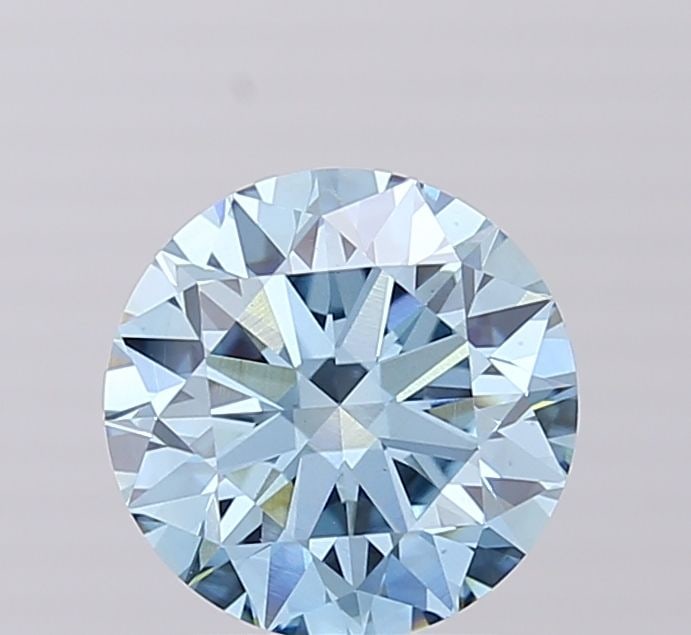 Loose Diamond - ROUND 2.08ct Fancy Vivid Blue VS1: Loose Diamond - ROUND 2.08ct Fancy Vivid Blue VS1 Source: This is a real non-mined Diamond that has been grown in a lab Shape: ROUND Carats: 2.08 Color: Fancy Vivid Blue Certification: IGI Video: