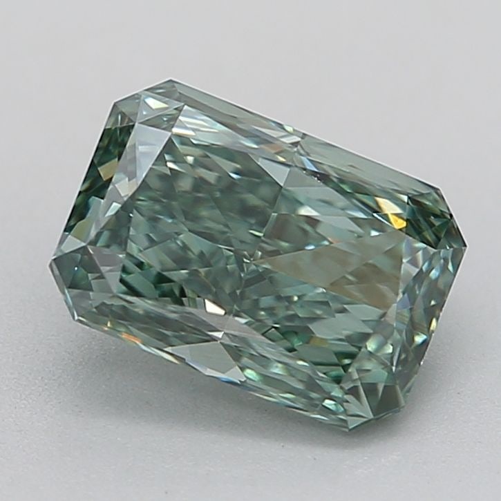 Loose Diamond - RADIANT 1.32ct Fancy Vivid Green VS1: Loose Diamond - RADIANT 1.32ct Fancy Vivid Green VS1 Source: This is a real non-mined Diamond that has been grown in a lab Shape: RADIANT Carats: 1.32 Color: Fancy Vivid Green Certification: IGI Video