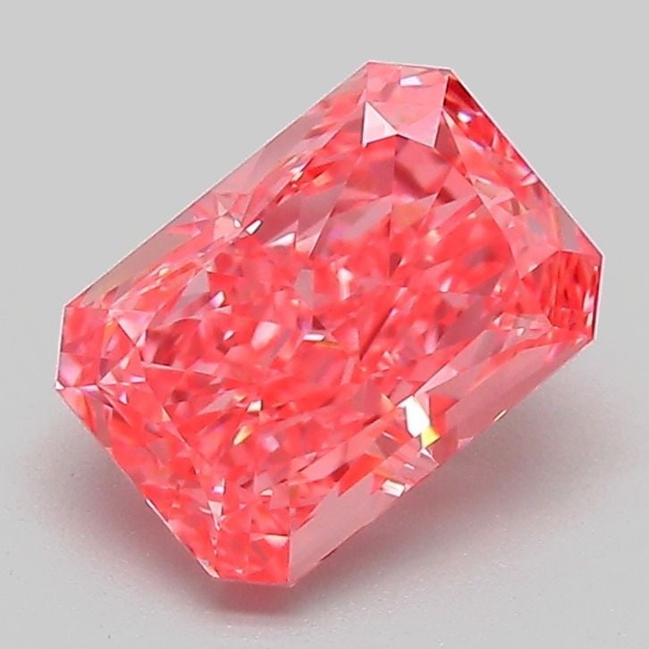 Loose Diamond - RADIANT 1.73ct Fancy Vivid Pink VS1: Loose Diamond - RADIANT 1.73ct Fancy Vivid Pink VS1 Source: This is a real non-mined Diamond that has been grown in a lab Shape: RADIANT Carats: 1.73 Color: Fancy Vivid Pink Certification: IGI Video:
