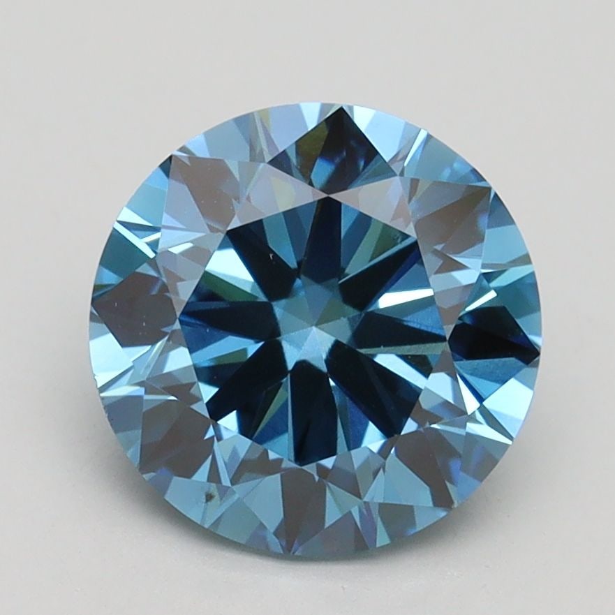Loose Diamond - ROUND 2.5ct Fancy Vivid Blue VS1: Loose Diamond - ROUND 2.5ct Fancy Vivid Blue VS1 Source: This is a real non-mined Diamond that has been grown in a lab Shape: ROUND Carats: 2.5 Color: Fancy Vivid Blue Certification: IGI Video: