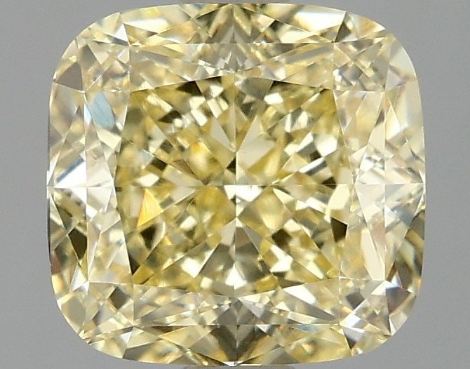 Loose Diamond - CUSHION MODIFIED 2.07ct Fancy Yellow VVS2: Loose Diamond - CUSHION MODIFIED 2.07ct Fancy Yellow VVS2 Source: This is a real non-mined Diamond that has been grown in a lab Shape: CUSHION MODIFIED Carats: 2.07 Color: Fancy Yellow Certification: 
