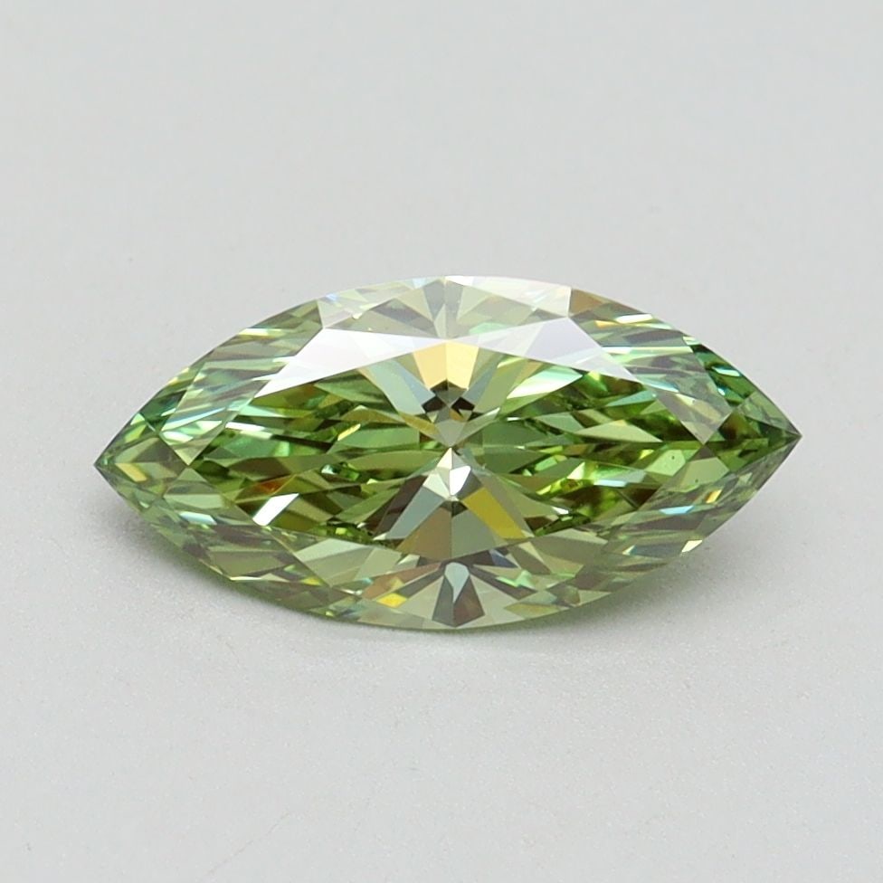 Loose Diamond - MARQUISE 1.02ct Fancy Vivid Green VS1: Loose Diamond - MARQUISE 1.02ct Fancy Vivid Green VS1 Source: This is a real non-mined Diamond that has been grown in a lab Shape: MARQUISE Carats: 1.02 Color: Fancy Vivid Green Certification: IGI