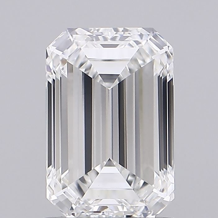 Loose Diamond - EMERALD 1.41ct E VVS2: Loose Diamond - EMERALD 1.41ct E VVS2 Source: This is a real non-mined Diamond that has been grown in a lab Shape: EMERALD Carats: 1.41 Color: E Clarity: VVS2 Certification: IGI Video: