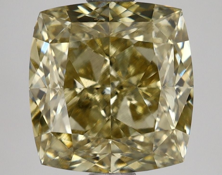 Loose Diamond - CUSHION MODIFIED 2.6ct Fancy Intense Yellow VS1: Loose Diamond - CUSHION MODIFIED 2.6ct Fancy Intense Yellow VS1 Source: This is a real non-mined Diamond that has been grown in a lab Shape: CUSHION MODIFIED Carats: 2.6 Color: Fancy Intense Yellow Ce