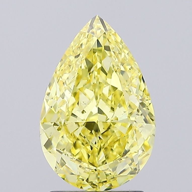 Loose Diamond - PEAR 2.52ct Fancy Vivid Yellow VVS2: Loose Diamond - PEAR 2.52ct Fancy Vivid Yellow VVS2 Source: This is a real non-mined Diamond that has been grown in a lab Shape: PEAR Carats: 2.52 Color: Fancy Vivid Yellow Certification: IGI Video: