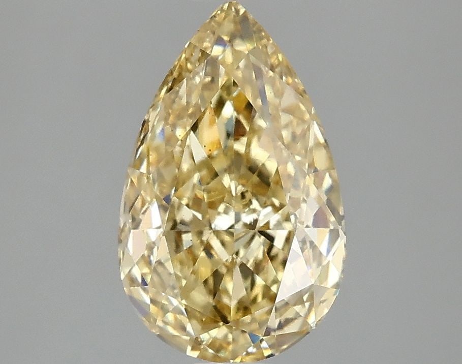 Loose Diamond - PEAR 2.06ct Fancy Intense Yellow VS1: Loose Diamond - PEAR 2.06ct Fancy Intense Yellow VS1 Source: This is a real non-mined Diamond that has been grown in a lab Shape: PEAR Carats: 2.06 Color: Fancy Intense Yellow Certification: IGI Video