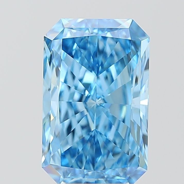 Loose Diamond - RADIANT 3.51ct Fancy Vivid Blue VS1: Loose Diamond - RADIANT 3.51ct Fancy Vivid Blue VS1 Source: This is a real non-mined Diamond that has been grown in a lab Shape: RADIANT Carats: 3.51 Color: Fancy Vivid Blue Certification: IGI Video: