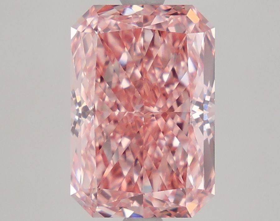 Loose Diamond - RADIANT 3.4ct Fancy Vivid Pink VS1: Loose Diamond - RADIANT 3.4ct Fancy Vivid Pink VS1 Source: This is a real non-mined Diamond that has been grown in a lab Shape: RADIANT Carats: 3.4 Color: Fancy Vivid Pink Certification: IGI Video: