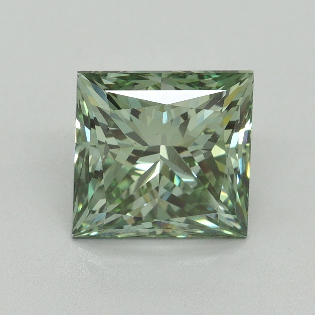 Loose Diamond - PRINCESS 3.15ct Fancy Vivid Green VS1 (1 of 1)