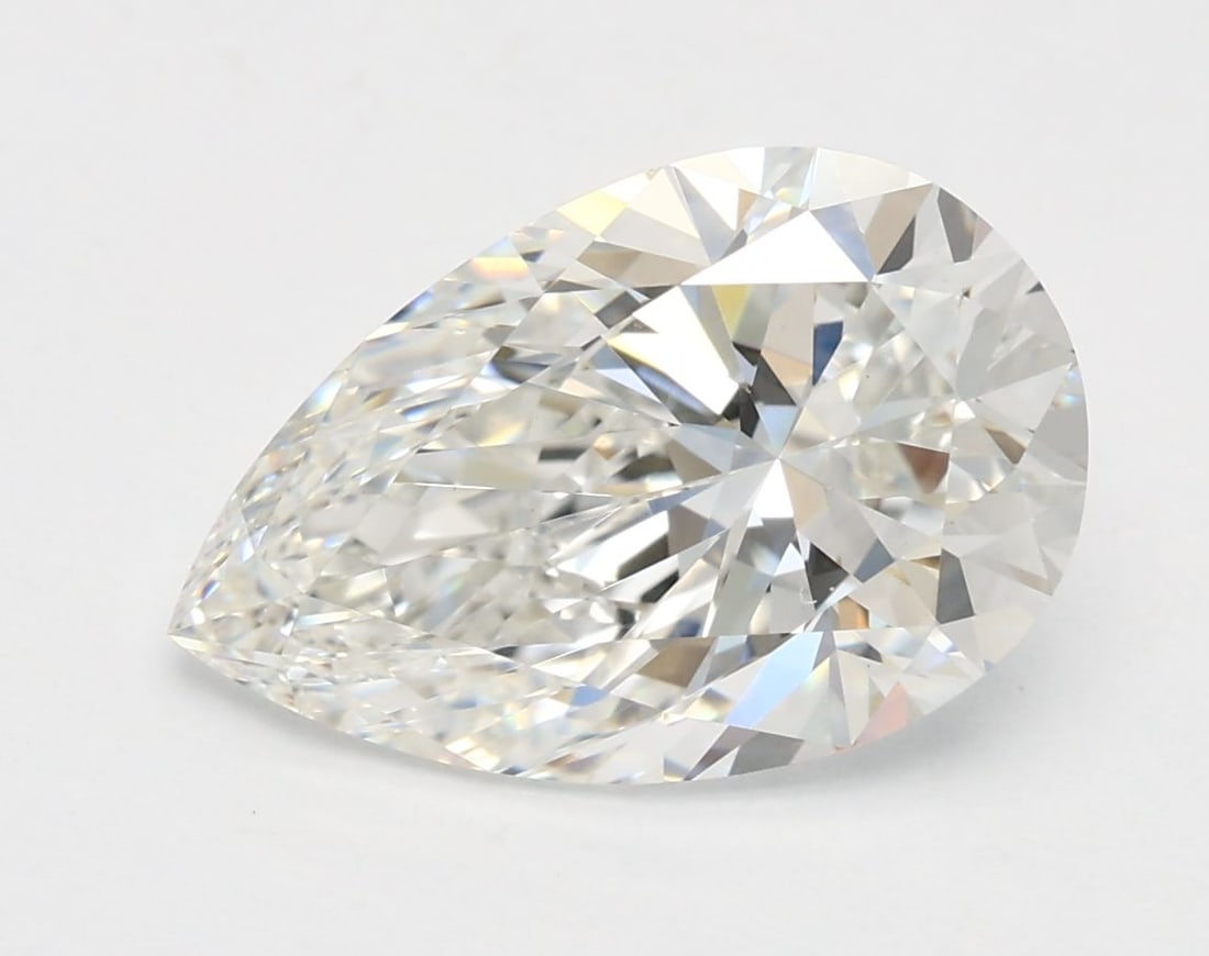 Loose Diamond - PEAR 2.54ct G VVS2: Loose Diamond - PEAR 2.54ct G VVS2 Source: This is a real non-mined Diamond that has been grown in a lab Shape: PEAR Carats: 2.54 Color: G Clarity: VVS2 Certification: IGI Video: Video Link