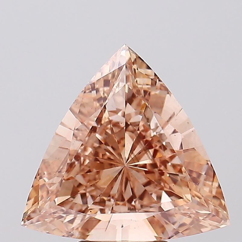 Loose Diamond - TRIANGULAR 4.09ct Fancy Light Yellow Brown VS2: Loose Diamond - TRIANGULAR 4.09ct Fancy Light Yellow Brown VS2 Source: This is a real non-mined Diamond that has been grown in a lab Shape: TRIANGULAR Carats: 4.09 Color: Fancy Light Yellow Brown Cert