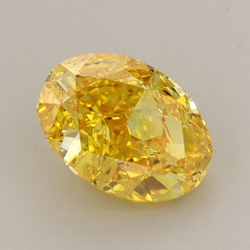 Loose Diamond - OVAL 1.67ct Fancy Vivid Yellow VVS2: Loose Diamond - OVAL 1.67ct Fancy Vivid Yellow VVS2 Source: This is a real non-mined Diamond that has been grown in a lab Shape: OVAL Carats: 1.67 Color: Fancy Vivid Yellow Certification: IGI Addition