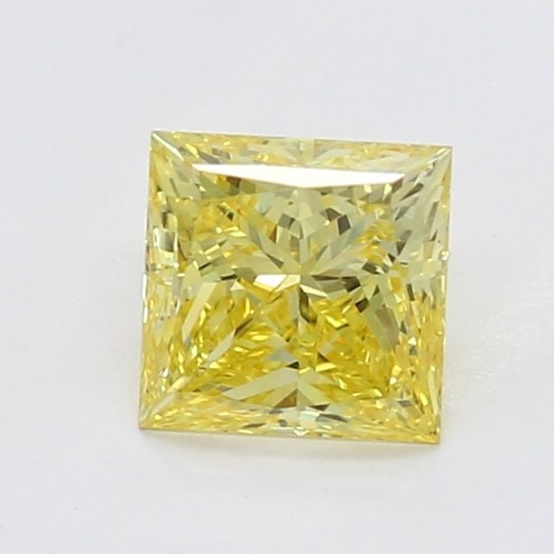 Loose Diamond - PRINCESS 0.54ct Fancy Vivid Yellow VVS2: Loose Diamond - PRINCESS 0.54ct Fancy Vivid Yellow VVS2 Source: This is a real non-mined Diamond that has been grown in a lab Shape: PRINCESS Carats: 0.54 Color: Fancy Vivid Yellow Certification: