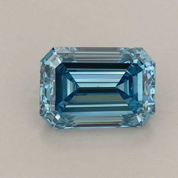 Loose Diamond - EMERALD 0.91ct Fancy Vivid Blue VS2: Loose Diamond - EMERALD 0.91ct Fancy Vivid Blue VS2 Source: This is a real non-mined Diamond that has been grown in a lab Shape: EMERALD Carats: 0.91 Color: Fancy Vivid Blue Certification: IGI Video: