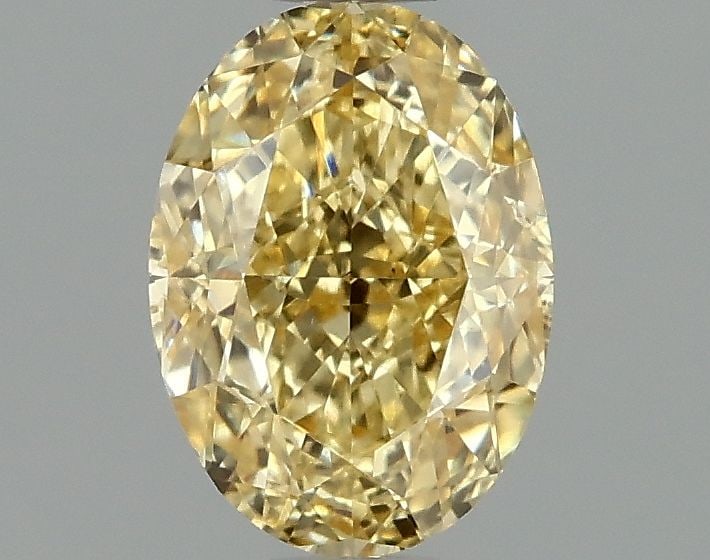 Loose Diamond - OVAL 1.0ct Fancy Intense Yellow VS1: Loose Diamond - OVAL 1.0ct Fancy Intense Yellow VS1 Source: This is a real non-mined Diamond that has been grown in a lab Shape: OVAL Carats: 1.0 Color: Fancy Intense Yellow Certification: IGI Video: