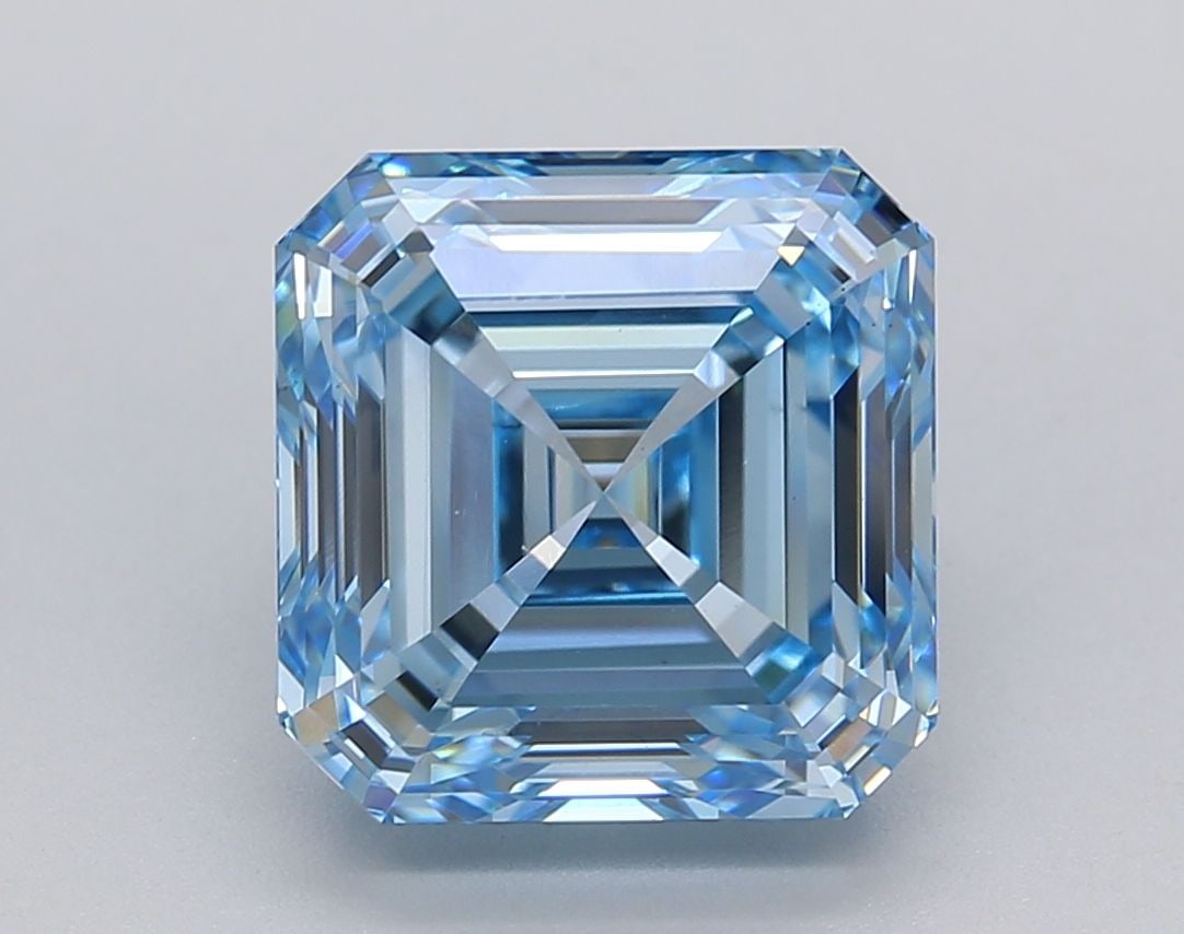 Loose Diamond - SQUARE EMERALD 5.02ct Fancy Blue VS1: Loose Diamond - SQUARE EMERALD 5.02ct Fancy Blue VS1 Source: This is a real non-mined Diamond that has been grown in a lab Shape: SQUARE EMERALD Carats: 5.02 Color: Fancy Blue Certification: IGI Video