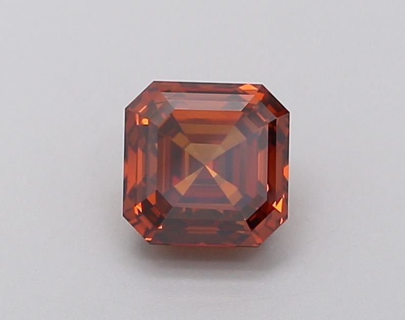 Loose Diamond - ASSCHER 1.16ct Fancy Deep Orange VS1: Loose Diamond - ASSCHER 1.16ct Fancy Deep Orange VS1 Source: This is a real non-mined Diamond that has been grown in a lab Shape: ASSCHER Carats: 1.16 Color: Fancy Deep Orange Certification: IGI Video