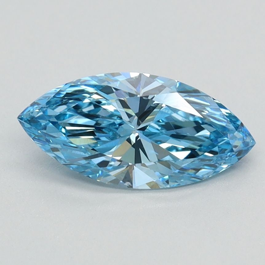 Loose Diamond - MARQUISE 0.81ct Fancy Vivid Blue VS1: Loose Diamond - MARQUISE 0.81ct Fancy Vivid Blue VS1 Source: This is a real non-mined Diamond that has been grown in a lab Shape: MARQUISE Carats: 0.81 Color: Fancy Vivid Blue Certification: IGI Video