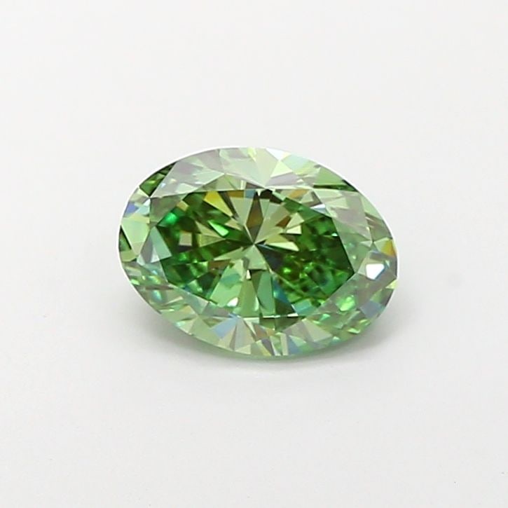 Loose Diamond - OVAL 1.5ct Fancy Vivid Green VS1: Loose Diamond - OVAL 1.5ct Fancy Vivid Green VS1 Source: This is a real non-mined Diamond that has been grown in a lab Shape: OVAL Carats: 1.5 Color: Fancy Vivid Green Certification: IGI Video: Video