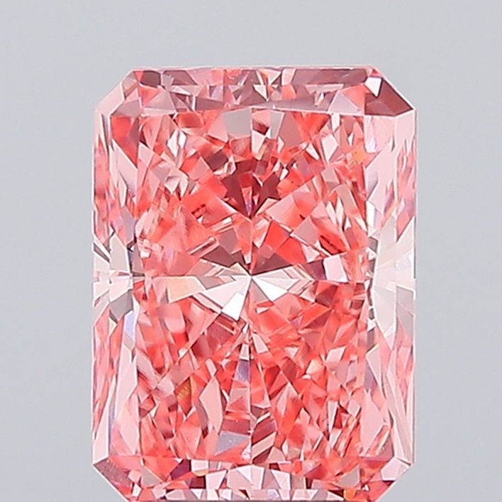 Loose Diamond - RADIANT 4.12ct Fancy Vivid Pink VS1: Loose Diamond - RADIANT 4.12ct Fancy Vivid Pink VS1 Source: This is a real non-mined Diamond that has been grown in a lab Shape: RADIANT Carats: 4.12 Color: Fancy Vivid Pink Certification: IGI Video: