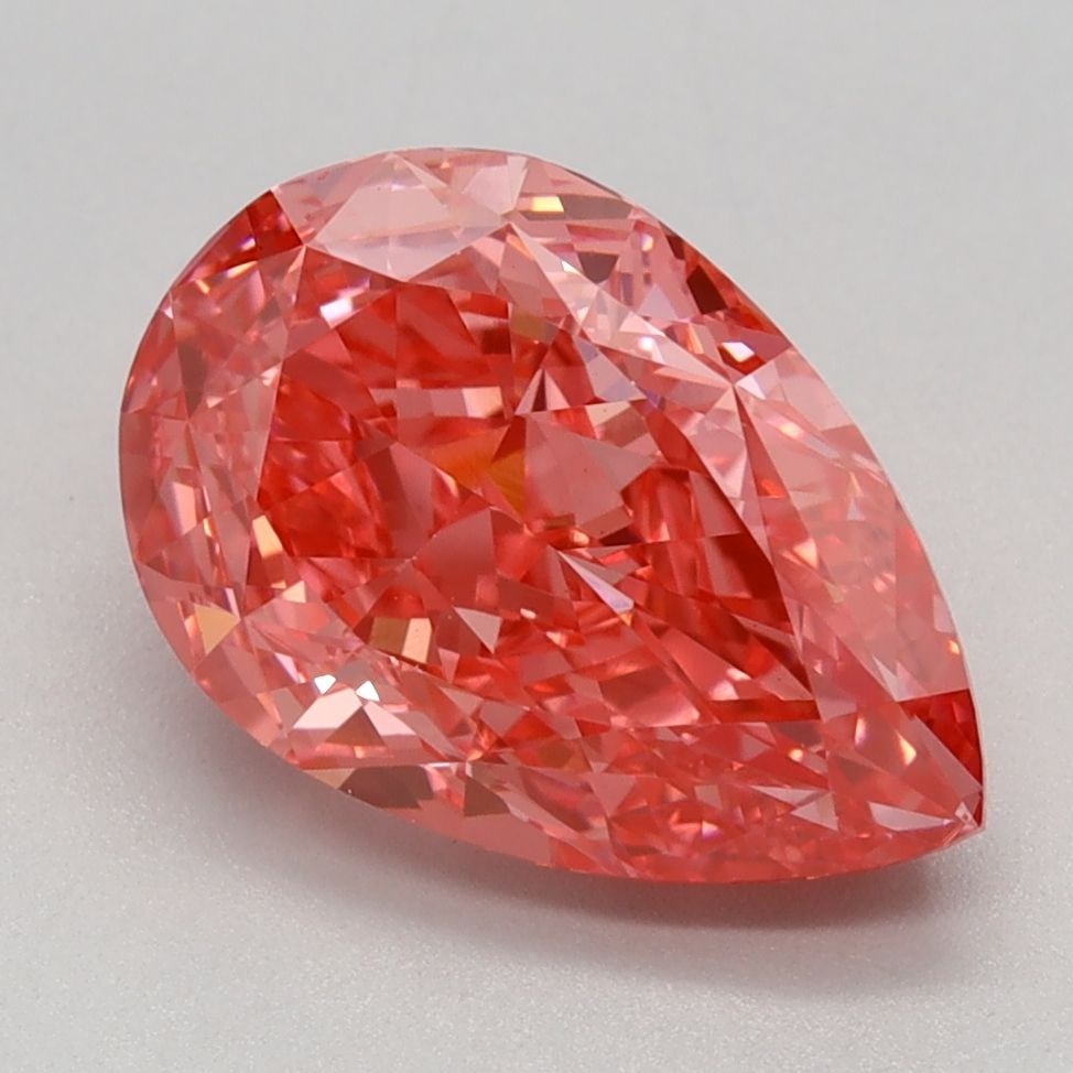 Loose Diamond - PEAR 2.54ct Fancy Vivid Pink VS1: Loose Diamond - PEAR 2.54ct Fancy Vivid Pink VS1 Source: This is a real non-mined Diamond that has been grown in a lab Shape: PEAR Carats: 2.54 Color: Fancy Vivid Pink Certification: IGI Video: