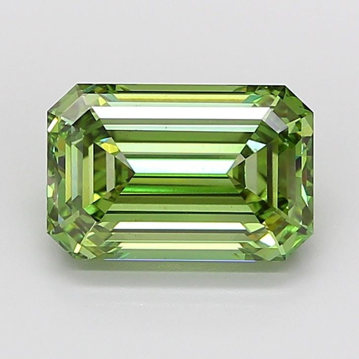 Loose Diamond - EMERALD 5.16ct Fancy Vivid Green VS2: Loose Diamond - EMERALD 5.16ct Fancy Vivid Green VS2 Source: This is a real non-mined Diamond that has been grown in a lab Shape: EMERALD Carats: 5.16 Color: Fancy Vivid Green Certification: IGI Video