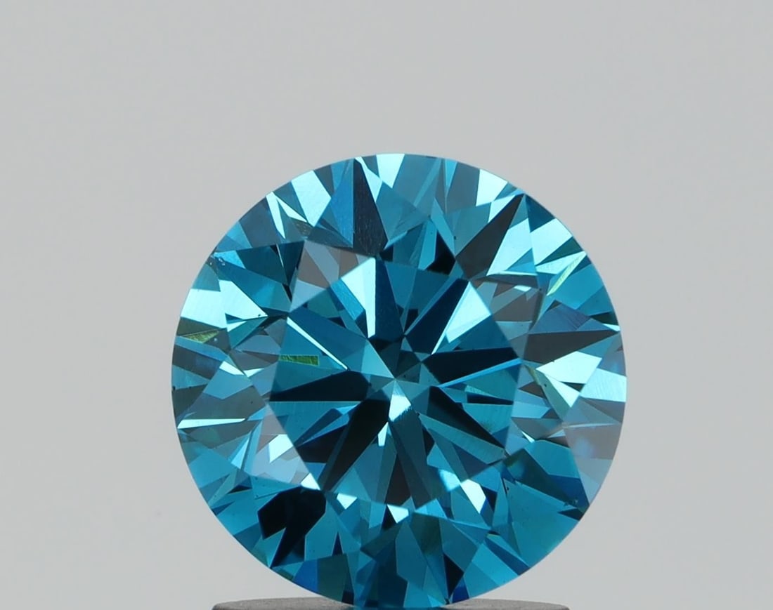 Loose Diamond - ROUND 1.66ct Fancy Blue SI1: Loose Diamond - ROUND 1.66ct Fancy Blue SI1 Source: This is a real non-mined Diamond that has been grown in a lab Shape: ROUND Carats: 1.66 Color: Fancy Blue Certification: NONE Video: