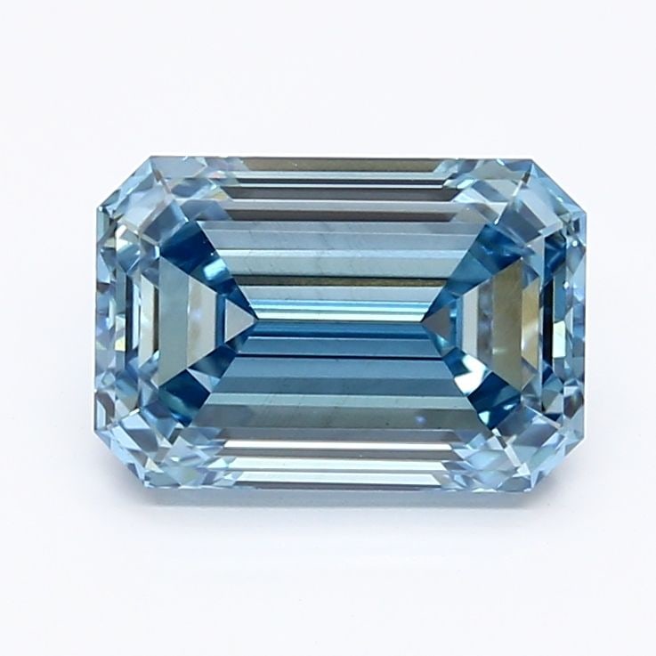 Loose Diamond - EMERALD 2.03ct Fancy Vivid Blue VS1: Loose Diamond - EMERALD 2.03ct Fancy Vivid Blue VS1 Source: This is a real non-mined Diamond that has been grown in a lab Shape: EMERALD Carats: 2.03 Color: Fancy Vivid Blue Certification: IGI Additio