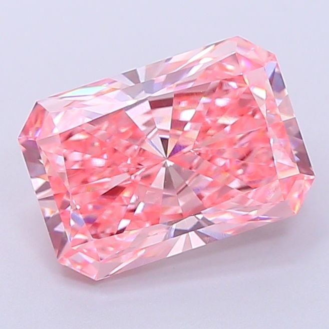 Loose Diamond - RADIANT 3.1ct Fancy Vivid Pink VVS2: Loose Diamond - RADIANT 3.1ct Fancy Vivid Pink VVS2 Source: This is a real non-mined Diamond that has been grown in a lab Shape: RADIANT Carats: 3.1 Color: Fancy Vivid Pink Certification: IGI Video: