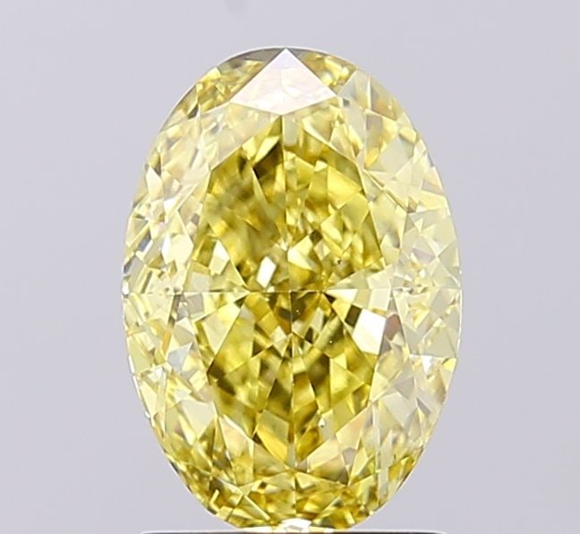 Loose Diamond - OVAL 2.06ct Fancy Intense Yellow VS1: Loose Diamond - OVAL 2.06ct Fancy Intense Yellow VS1 Source: This is a real non-mined Diamond that has been grown in a lab Shape: OVAL Carats: 2.06 Color: Fancy Intense Yellow Certification: IGI Video