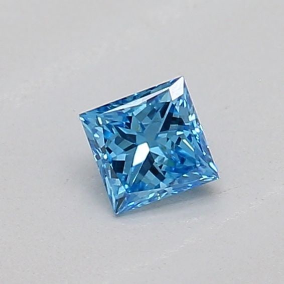 Loose Diamond - PRINCESS 0.14ct Fancy Vivid Blue VS1: Loose Diamond - PRINCESS 0.14ct Fancy Vivid Blue VS1 Source: This is a real non-mined Diamond that has been grown in a lab Shape: PRINCESS Carats: 0.14 Color: Fancy Vivid Blue Certification: IGI Addit