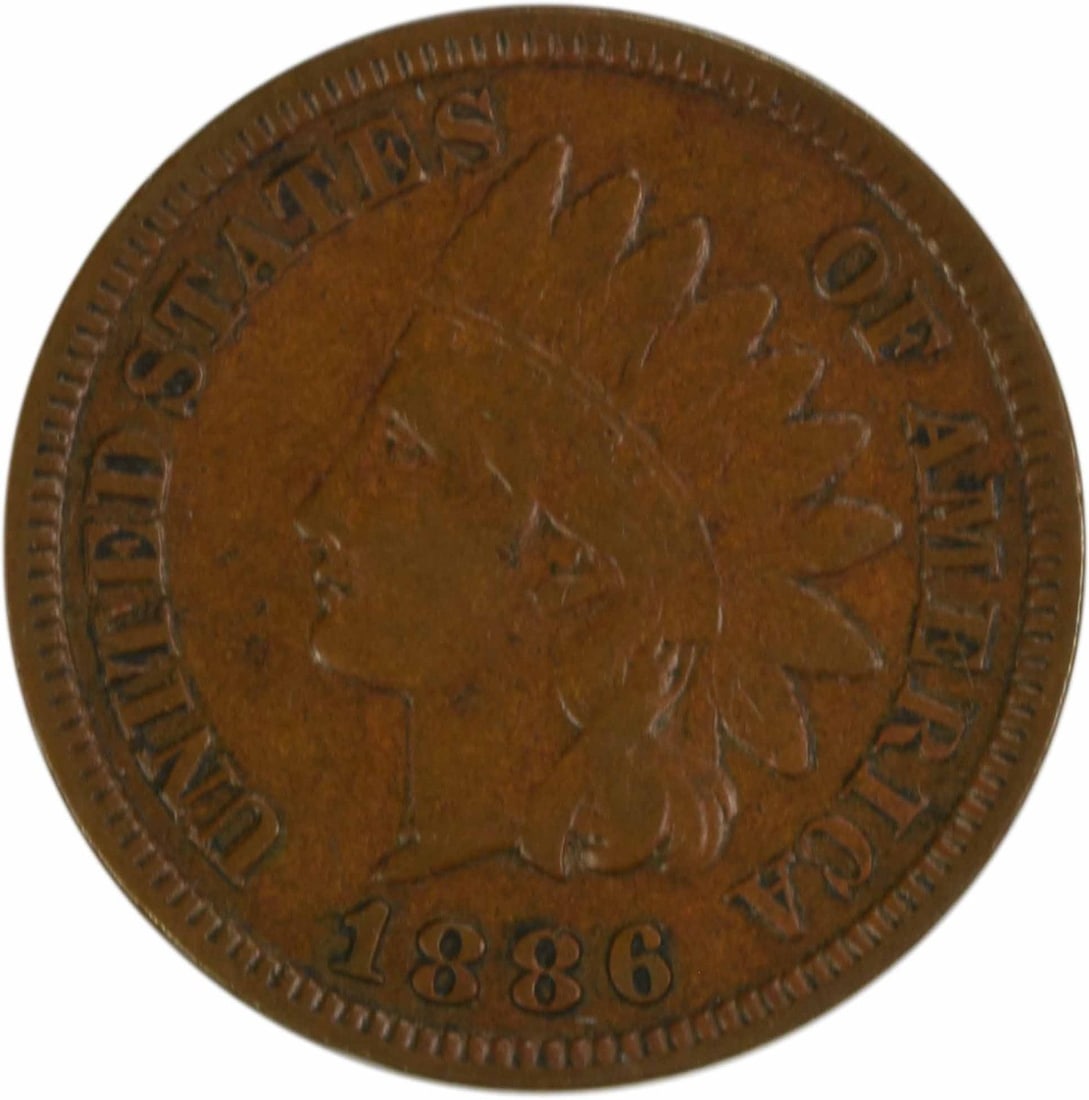 1886 Indian Head Cent Copper XF Uncertified KM 90a (1 of 2)