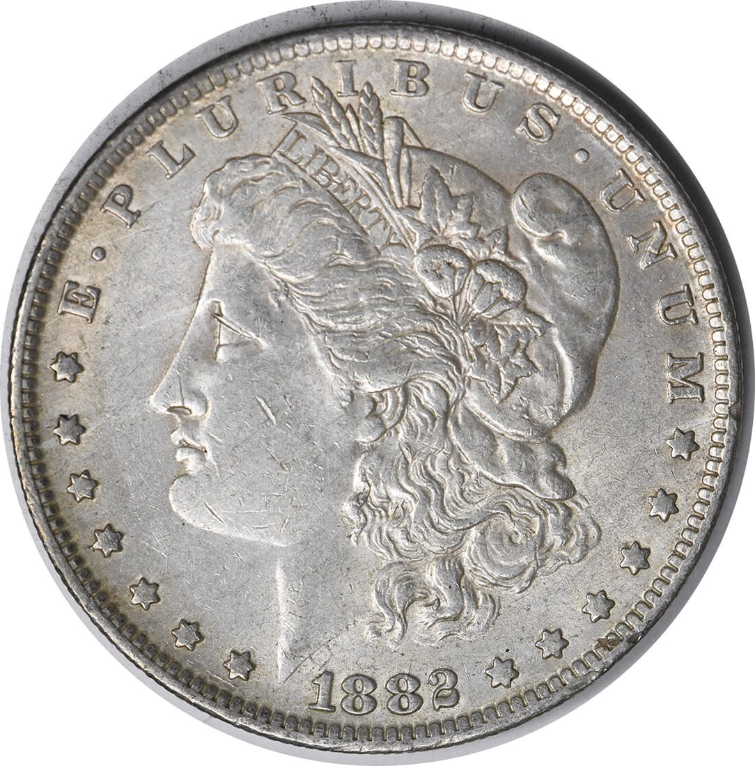 1882-O/S VAM 3 Morgan Silver Dollar 90% Silver AU Uncertified (1 of 2)